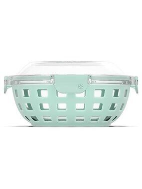 Meal Prep Container-Glass Food Storage Container with Silicone Sleeve & Airtight